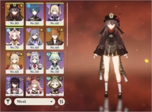 Ar47. Hutao, yoimia, childe, keqing, arcos de amos - Genshin Impact