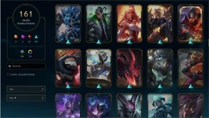 Conta 161 skins, gold 3 - League of Legends LOL