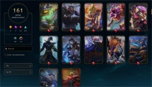 Conta 161 skins, gold 3 - League of Legends LOL