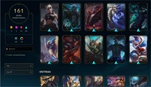 Conta 161 skins, gold 3 - League of Legends LOL