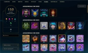 CONTA MESTRE!!! 148 CHAMPIONS//106 SKIN MMR ALTO!!! LV 284!! - League of Legends LOL