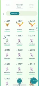 CONTA POKEMON GO SHINY MEWTWO E 9 MEWTWOS - Pokémon