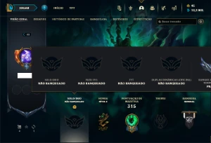 Unranked com 105 Champs e 44 Skins - League of Legends LOL