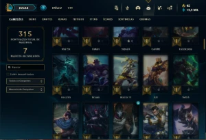 Unranked com 105 Champs e 44 Skins - League of Legends LOL