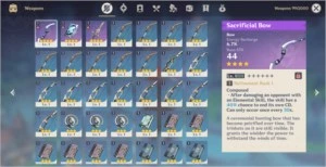 Conta Genshin Impact AR 7 - Diluc - 4* Weapons/Armas
