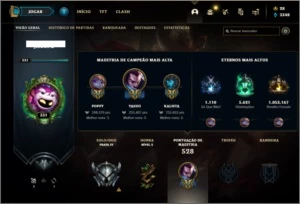 Conta prata 4 com 125 skins e 145 champs - League of Legends LOL