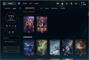 Conta prata 4 com 125 skins e 145 champs - League of Legends LOL