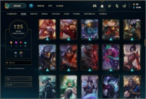 Conta prata 4 com 125 skins e 145 champs - League of Legends LOL
