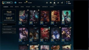 Conta league of legends, 1326 skins LOL