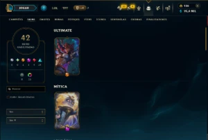 Prata 2 com 120 Champs e 42 Skins ( ADC / SUP / MID ) - League of Legends LOL
