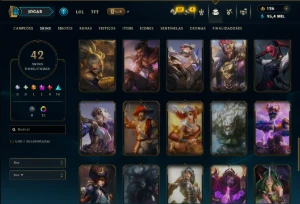 Prata 2 com 120 Champs e 42 Skins ( ADC / SUP / MID ) - League of Legends LOL