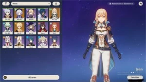 Conta AR 37 com Jean, Qiqi e Razor Valor negociável - Genshin Impact