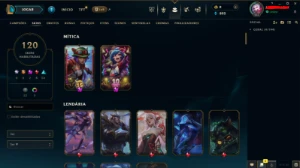 Conta LOL com 120 skins nivel 283 com todos dados - League of Legends