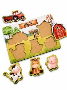 Jogo de Encaixe Fazendinha Personalizado - Artesanato e Personalizados