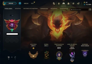 Conta Lol Gold + 177 Skins + Todos Campeões + Nivel 521