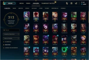 CONTA LOL OURO 4 113 CHAMPIONS BORDA PLATINA 49 SKINS - League of Legends