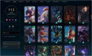 Conta League of legends 113 skins 125 campeões platina 1 LOL