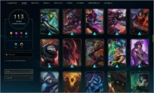 Conta League of legends 113 skins 125 campeões platina 1 LOL
