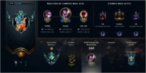 Conta League of legends 113 skins 125 campeões platina 1 LOL