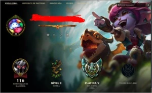 Conta LoL Platina V barata !! - League of Legends