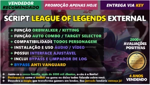 SCRIPT LEAGUE OF LEGENDS 🚀 100% SEGURO E PRIVADO LANÇAMENTO LOL