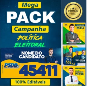 Pacote Campanha Políticas +1.000 Artes Pronta 100% Editáveis - Arte Digital Artes Canva