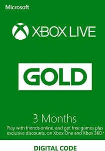 Xbox Live Gold 3 Meses- chave - Gift Cards