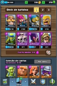 Conta Clash Royale Arena 4 nível 5.