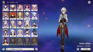 Conta Genshin AR 55 | Arlecchino, Furina, Mavuika & Citlali - Genshin Impact