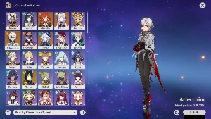 Conta Genshin AR 55 | Arlecchino, Furina, Mavuika & Citlali - Genshin Impact