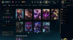 Conta lol diamante 4, Honra 5 10 skins e 53 champs - League of Legends
