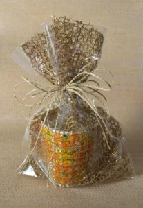 Embalagem Especial de Juta Ouro - Tamanhos - Artesanato e Personalizados