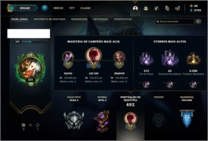 Conta prata 2 com TODOS os champs e 277 skins (2 Prestigios) - League of Legends LOL