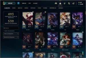Conta prata 2 com TODOS os champs e 277 skins (2 Prestigios) - League of Legends LOL