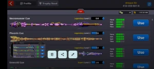 Conta 1.5 Bilhoes 15 Lendarios 8Ball Pool Sinuca Bilhar - Outros