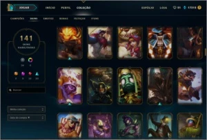 Acc de LOL 141 Skins - League of Legends