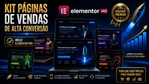 Kit centenas de Paginas de Vendas + Plugin Elementor Pro
