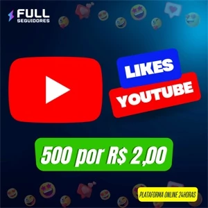 😍 500 likes YouTube - Redes Sociais