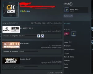 Vendo conta steam (FIFA 21+ CSGO PRIME+Medalha 5 Anos) - Counter Strike