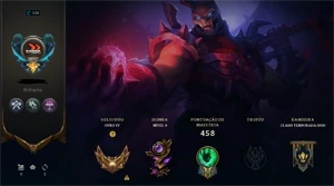 Conta league of legends ouro 4 / gold 4 / 148 skins LOL