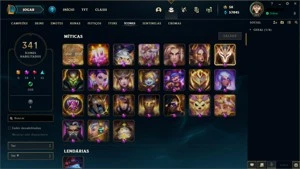 CONTA LOL FULL CHAMP D4 64% WIN RATE MMR MESTRE - League of Legends