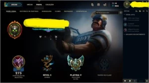 Conta de lol Platina 5 com 52 skins e varios cromas! - League of Legends