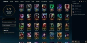 Conta de lol Platina 5 com 52 skins e varios cromas! - League of Legends