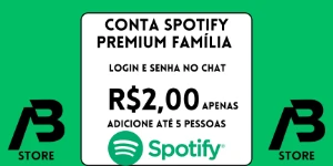 1 Mês - Conta Spotify Premium Família (Login E Senha) - Assinaturas e Premium