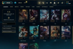 Conta Prata 2 com 22 Champs e 2 Skins + 4 Espolios - League of Legends LOL
