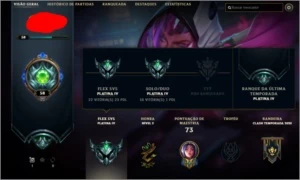 CONTA LEAGUE OF LEGENDS PLATINA NAS DUAS FILAS MMR ALTO 67%