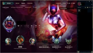 CONTA LEAGUE OF LEGENDS DIAMANTE 5 70SKINS MUITOS CHAMPS LOL