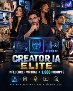 Creator IA Elite — Pack Multinicho de Influencer Virtual - Inteligência Artificial