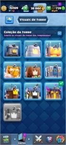 LV13, 59 CARTAS FULL, 9 TORRES, 66 EMOTES, 150K ESTELAS... - Clash Royale