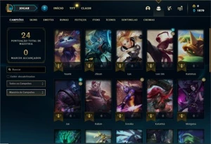Conta ouro 2 com 30 Champs e 5 Skins ( EMAIL NÃO CONFIRMADO) - League of Legends LOL